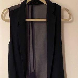 Zara navy lightweight vest. Size small